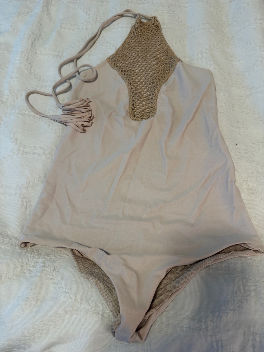 One-Piece Swimsuit with Crochet